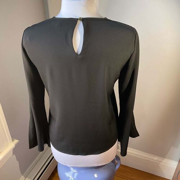 Premise Split Angel Sleeve Blouse, XS, Black - Picture 3 of 15
